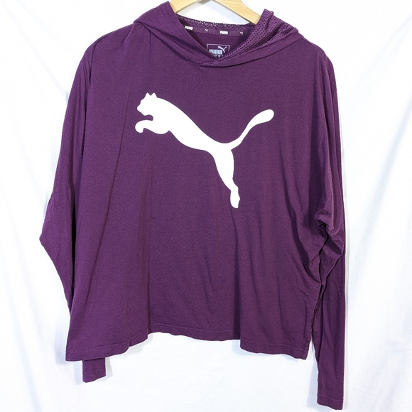 PUMA Urban Sport Light-Weight Hoodie Purple Athletic Athleisure Activewear XL - Picture 2 of 10